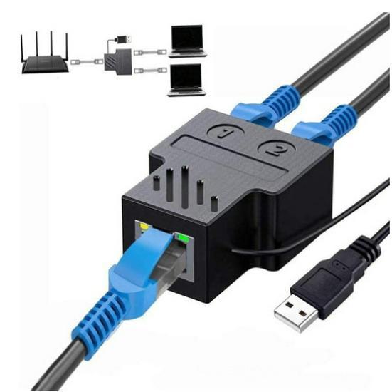 Разветвитель сетевого кабеля RJ45 Gigabit: Адаптер 1-в-3 для широкополосной маршрутизации