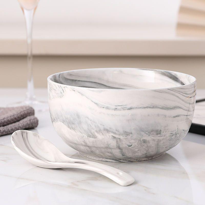 Japanese Ceramic Noodle & Soup Bowl - Large, Korean Style, Ideal for Couples & Students, Perfect Home Tableware.