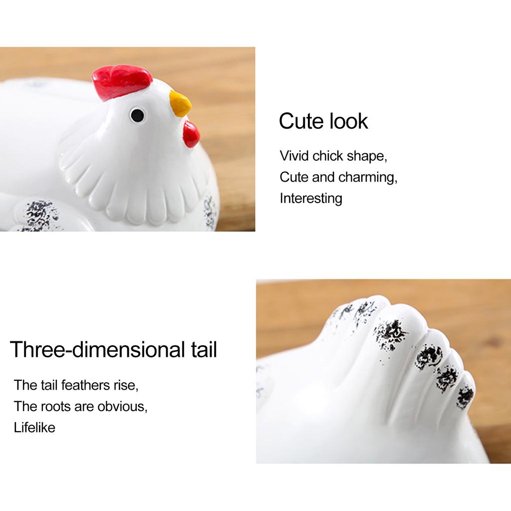 Корзина для хранения яиц Керамика Железо Яркая форма цыпленка Кухонная корзина для хранения яиц Синяя 19 x 16 x 10 см