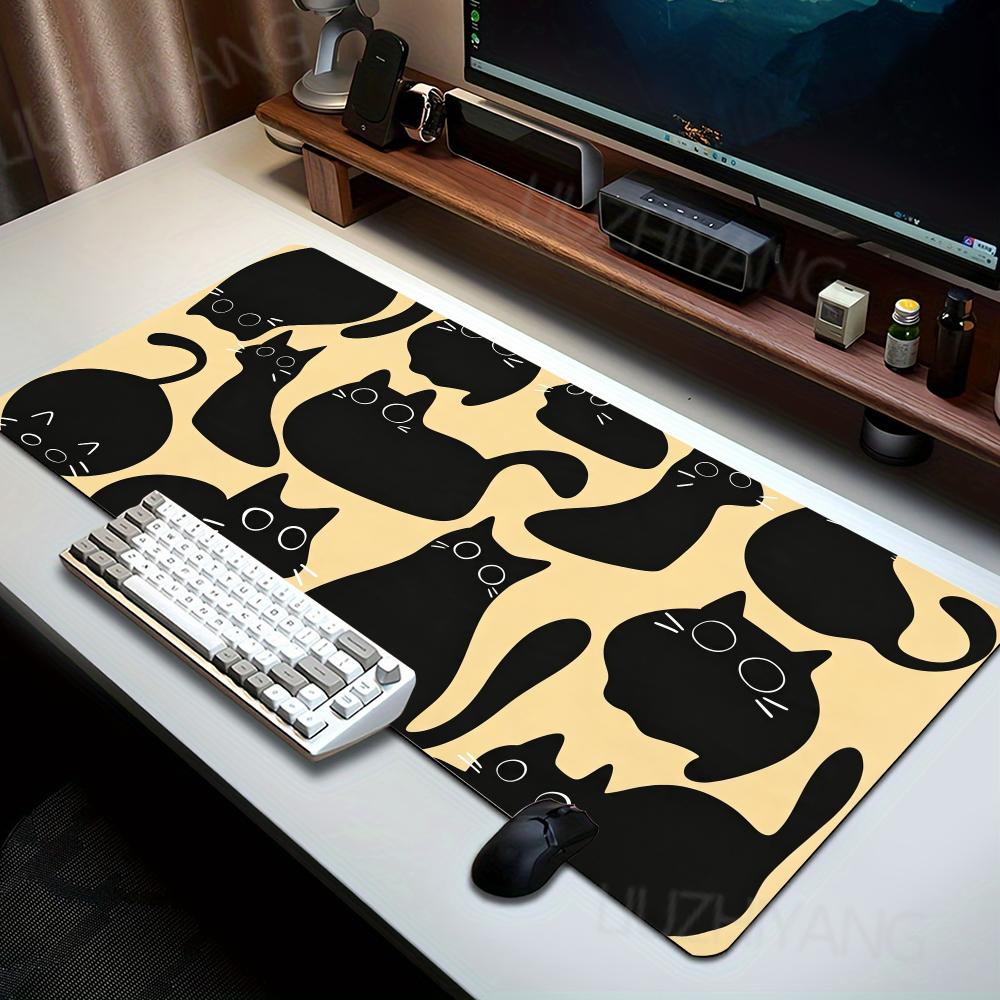 A Group of Black Cats Mouse Pad Large Gaming Rubber Mousepad XXL Non-slip Table Mat Office accessories keyboard Long Mousepads