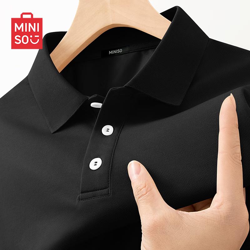 MINISO Мужская повседневная свободная футболка-поло, лето 2026