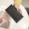2024 New Genuine Leather Women Wallets H Letter Embossed Calfskin Long Purse Ultra-thin Ladies Zip Clutch Bags Phone Clutches