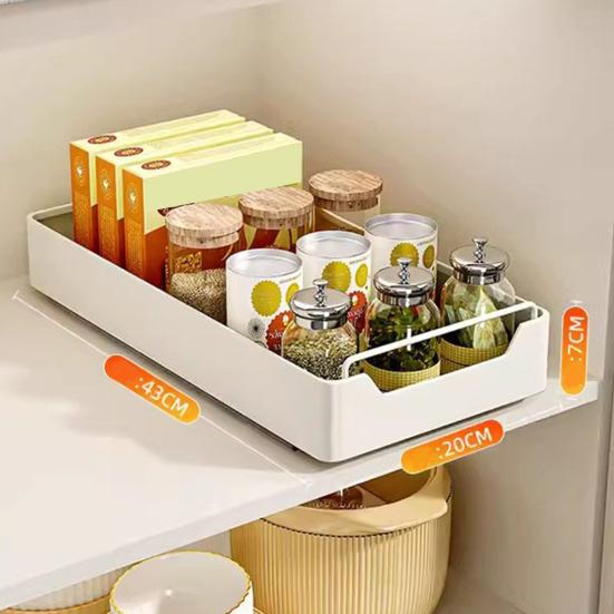 Pull Out Cabinet Organizer Fixed with Adhesive Nano Film Punch-free Heavy