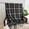 Windproof Winter Plaid Scarf Thick Warm Women Wrap Shawls Casual Long Tassel Scarves
