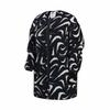 Casual Loose Plush Jacket Women Jackets Black White FV8026-010