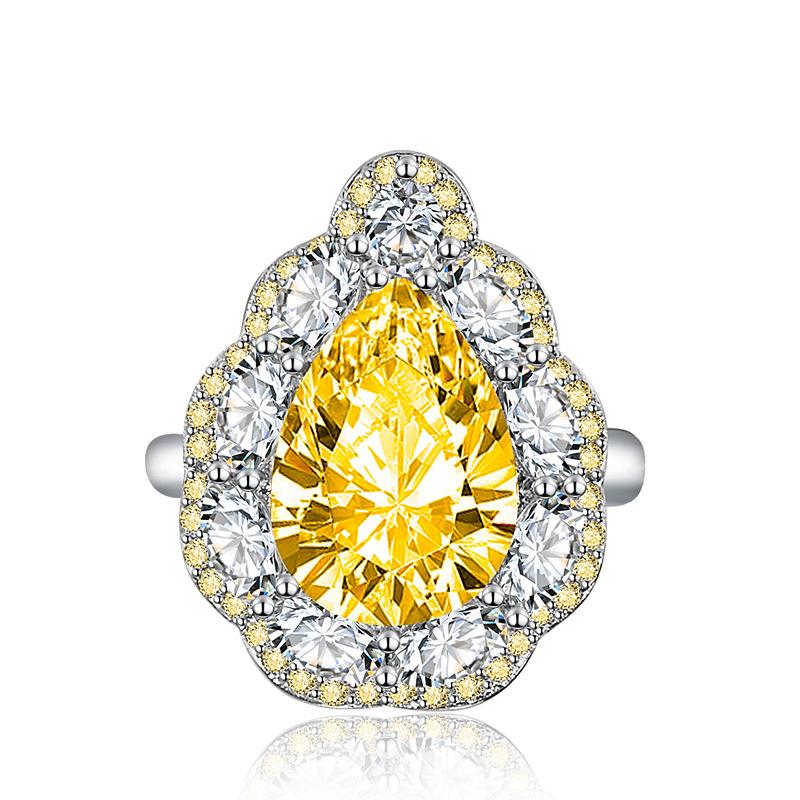 BELLA BOX Кольца изменяемого размера в форме капли для женщин, циркон, помолвка, изысканные ювелирные изделия, подарок