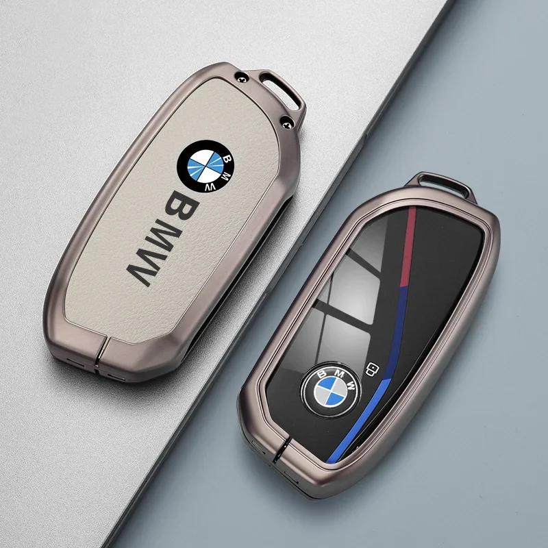 NEW Metal Car Key Case Cover Shell Fob For BMW i7 X7 G07 LCI iX I20 X1 U11 7 Series G70 G09 XM U06 G81 M3 2023 Protector Keyless PO2