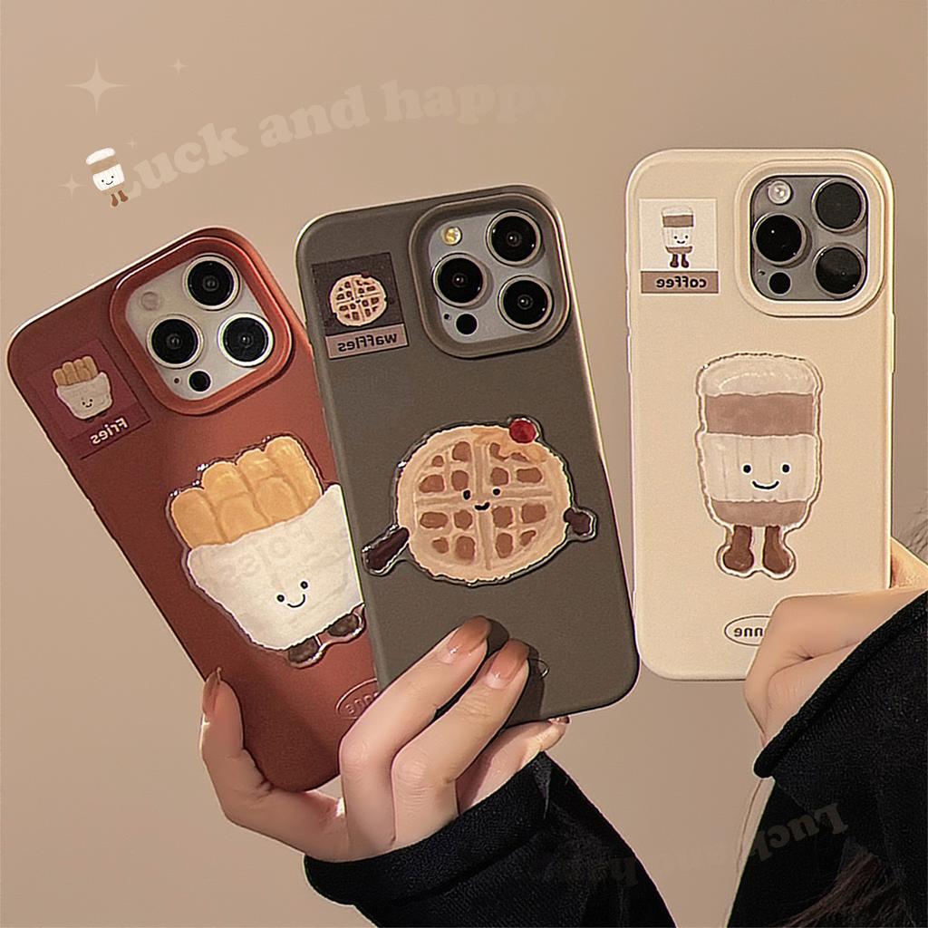 Applicable To Apple 16 Mobile Phone Case 17promax Fun Food Fries Iphone14 Three-dimensional 13 Korean 12 Silicone