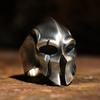 Retro Punk Spartan Warrior Mask  Rings for Vintage Classic Male Warrior Helmet Ring Hip Hop Viking Style Party Prom Jewelry
