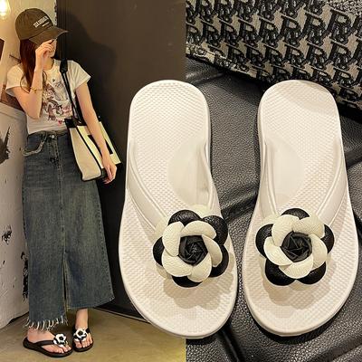 Роскошные женские шлепанцы из ЭВА «Камелия» 2024 года, модные новинки для улицы, летняя пляжная обувь, легкие сандалии-вьетнамки