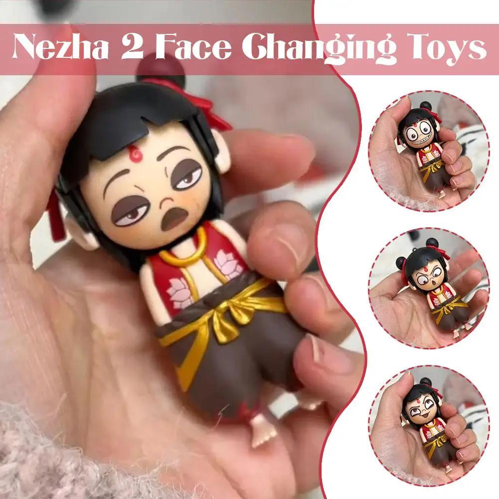 2025 Funny Nezha 2 Change Face ,4 Types,Movie Character Model,Bag Pendants,Decor Figurines,Friends Gifts