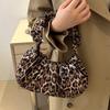 Высококачественная плиссированная сумка Cloud, новая женская сумка на одно плечо, модная сумка с леопардовым принтом в стиле ретро