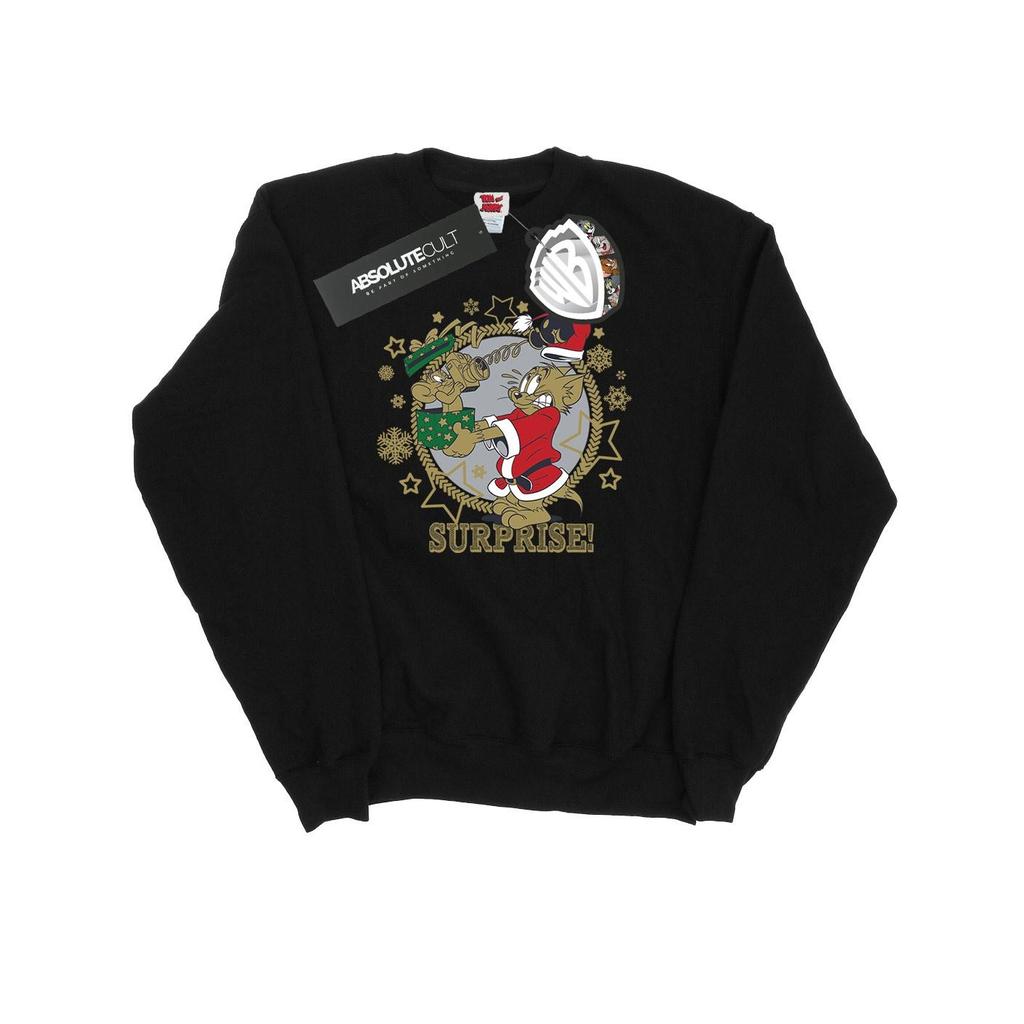 Tom And Jerry Mens Christmas Surprise Sweatshirt