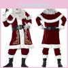 Костюм Клауса Санты Рождественский костюм Маскарадный костюм Косплей Вечеринка Бархатный комплект наряда
