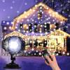 Christmas Snowfall Light Projector Dynamic Snow Projector Lights with Remote Outdoor Waterproof Landscape Snow Falling Spotlight