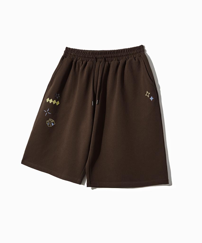 GAKKAI UNIONS Village Sweat Bermuda Pants Brown