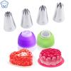 6pcs Large Icing Piping Nozzle Russian Pastry Tips Baking Tools Cakes Decoration Set Stainless Steel Nozzles Cupcake