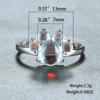 100% Real 925 Sterling Silver Moonstone Rings For Women Cute Cat Paw Animal Footprint Gemstone Ring Female Unique Dog Claw Rings