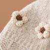 Thick Warm Lining Knit Beanie Knitted Design Infant Ear Protection Cap  For Baby Girls