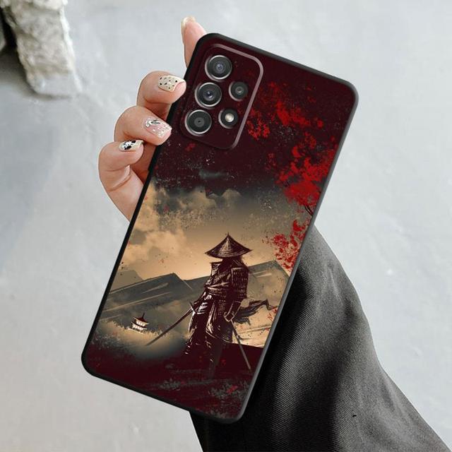 Чехол с изображением японского самурая для Samsung Galaxy A14 A73 A53 A71 A51 A31 A33 A22 A12 A21s A13 A32 A52s A72 A52 A23
