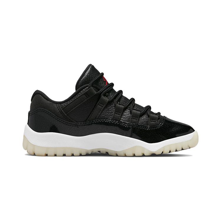 Детские кроссовки Air Jordan 11 Retro Low PS 72-10 Black White Sail 505835-001
