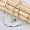 925 Sterling Silver Snake Chain Bead Necklace Fashion Wedding Jewelry