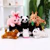 Kawaii Panda Tiger Magnetic Shoulder Plush Raccoon Clip On Shoulder Plush Doll Home Decoration Toys Boys Girls Birthday Gifts