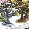 12 Tribes of Israel Menorah Jewish 7 Branch Candle Holder Jerusalem Temple Candlestick Religious Candelabra for Church