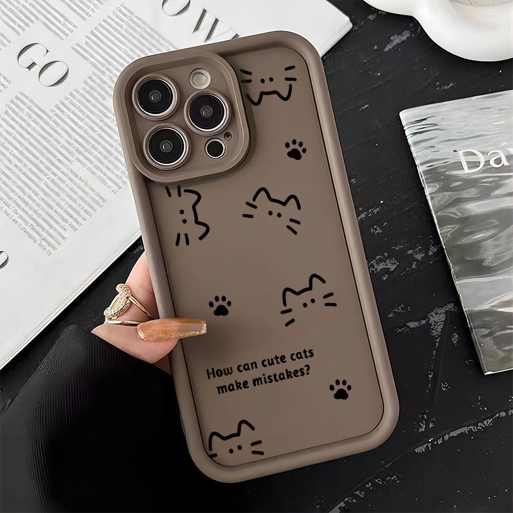 Милый Чехол для Телефона с Рисунком Кошки и Собаки для Xiaomi Redmi Note 14 13 12s 12 11 10 9s 9 8 7 Turbo 4 Pro Plus 4G 5G Мягкий ТПУ Задняя Крышка