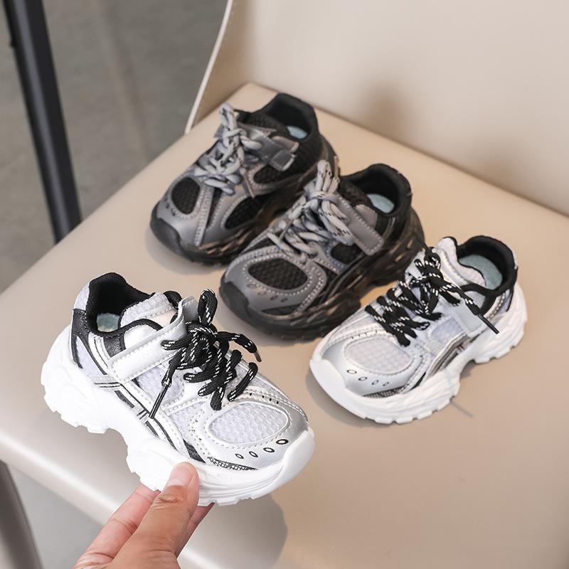 Spring Autumn Kids Breathable Mesh Dad Shoes Boys Girls Casual Running Sneakers Fashion Lightweight Sports Shoes For Children