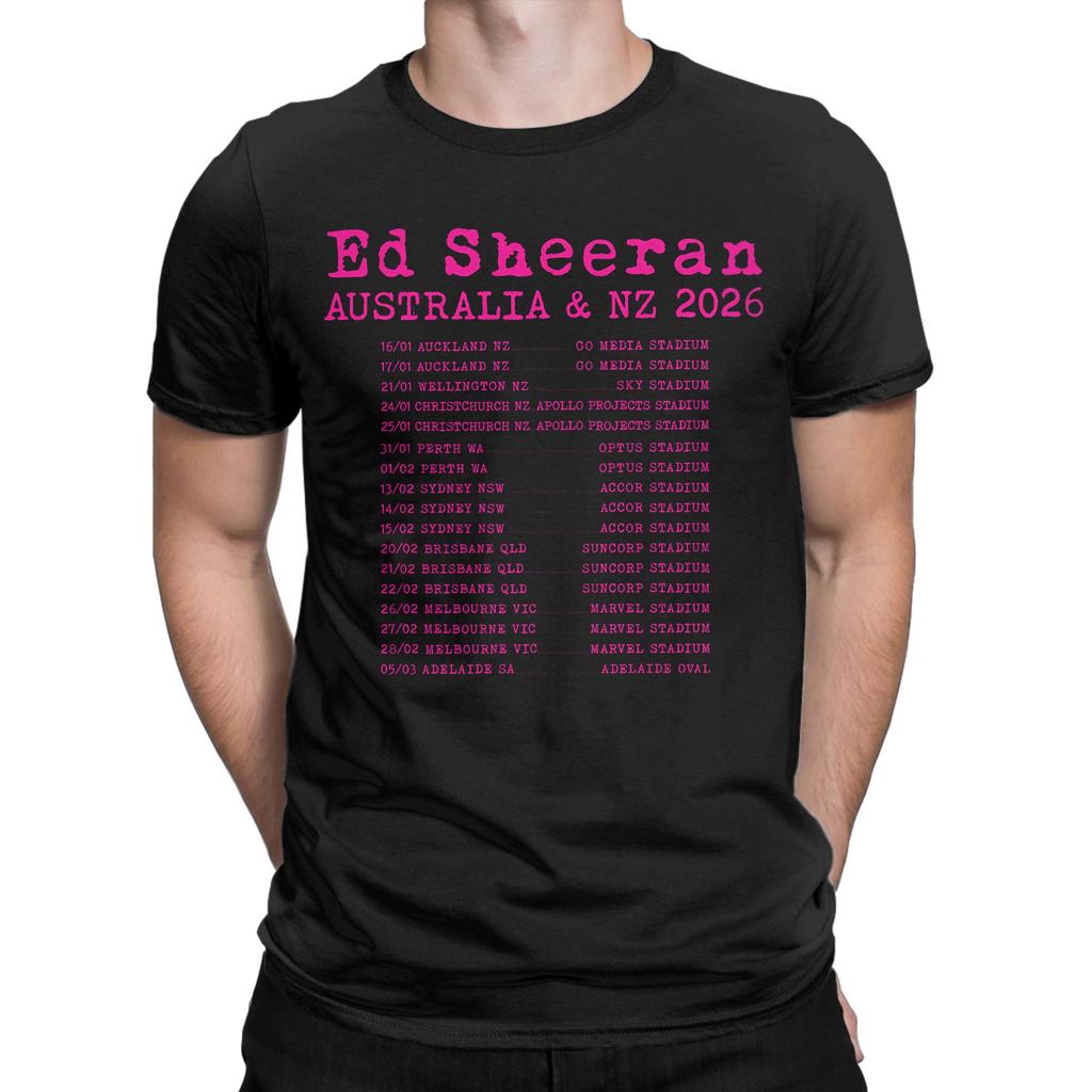 Футболка с принтом Ed Sheeran для мужчин и женщин Хлопковая одежда