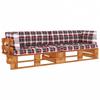 Day and Night - Day and Night 2-seater Pallet Sofa with Brown Impregnated Pine Wood Cushions