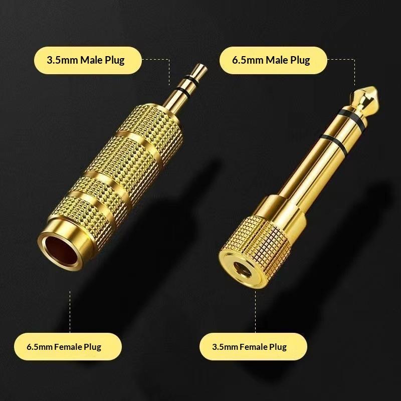 1/2Set 6.5Mm To 3.5Mm And 3.5Mm To 6.5Mm Audio Adapter Set 1/4-Inch To 1/8-Inch And 1/8-Inch To 1/4-Inch Suitable For Headphone