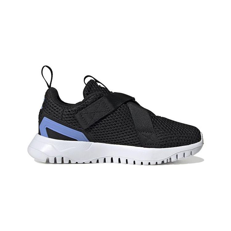 adidas Оригинальные детские кроссовки для бега Originals Flex Series на шнуровке, с низким верхом, детские кроссовки для бега, черно-белые, HQ4000