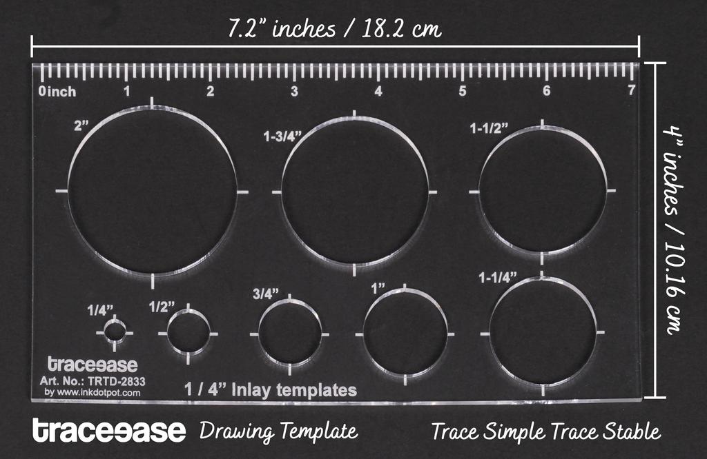 Traceease 1 шт. прямоугольный трафарет с 8 круглыми геометрическими шаблонами-инкрустациями, 7,2 x 4 дюйма, геометрическая измерительная линейка «сделай сам», толщина 1 8 дюймов