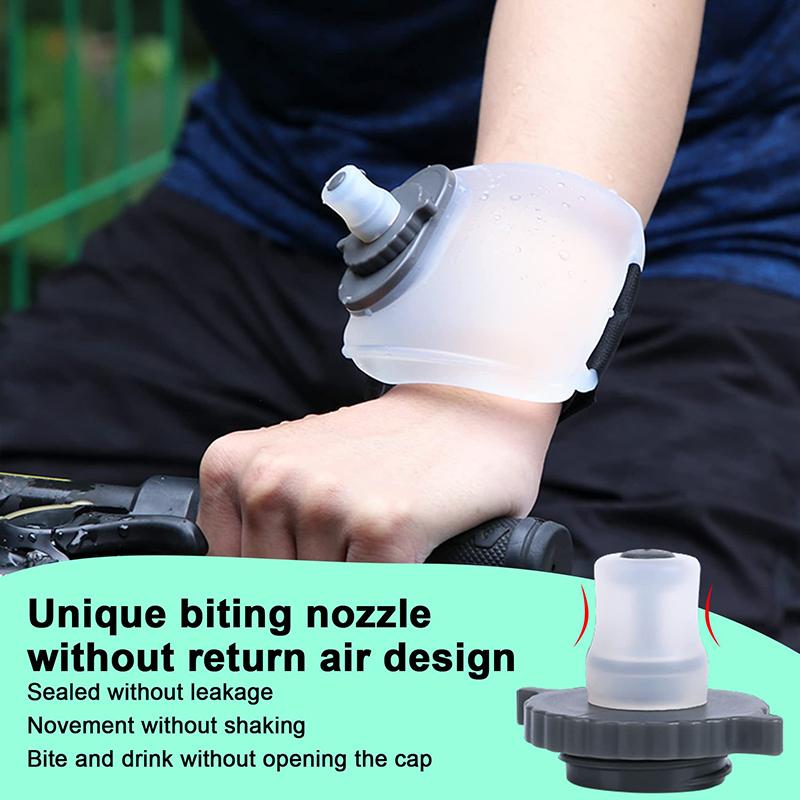 7Oz Mini Running Wrist Water Bottle Kettle Holder Wrist Storage Hydration Pack Soft Flask For Marathon Riding Fitness Climbing