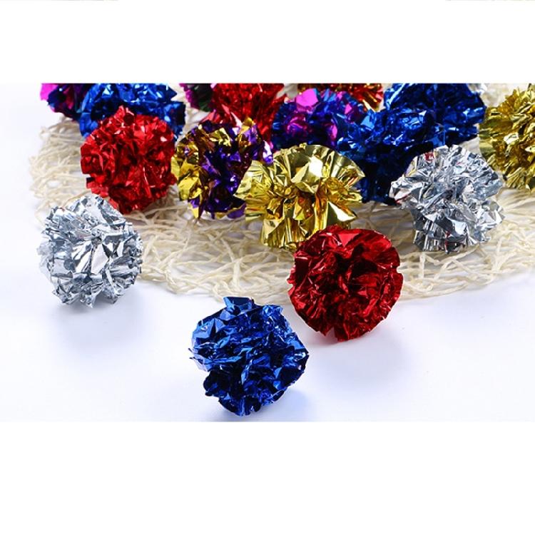 5 Pcs Cats Crinkle Paper Balls Safe Balls for Kitten Cats Interactive Cats Toy Crinkle Balls Colorful Toy