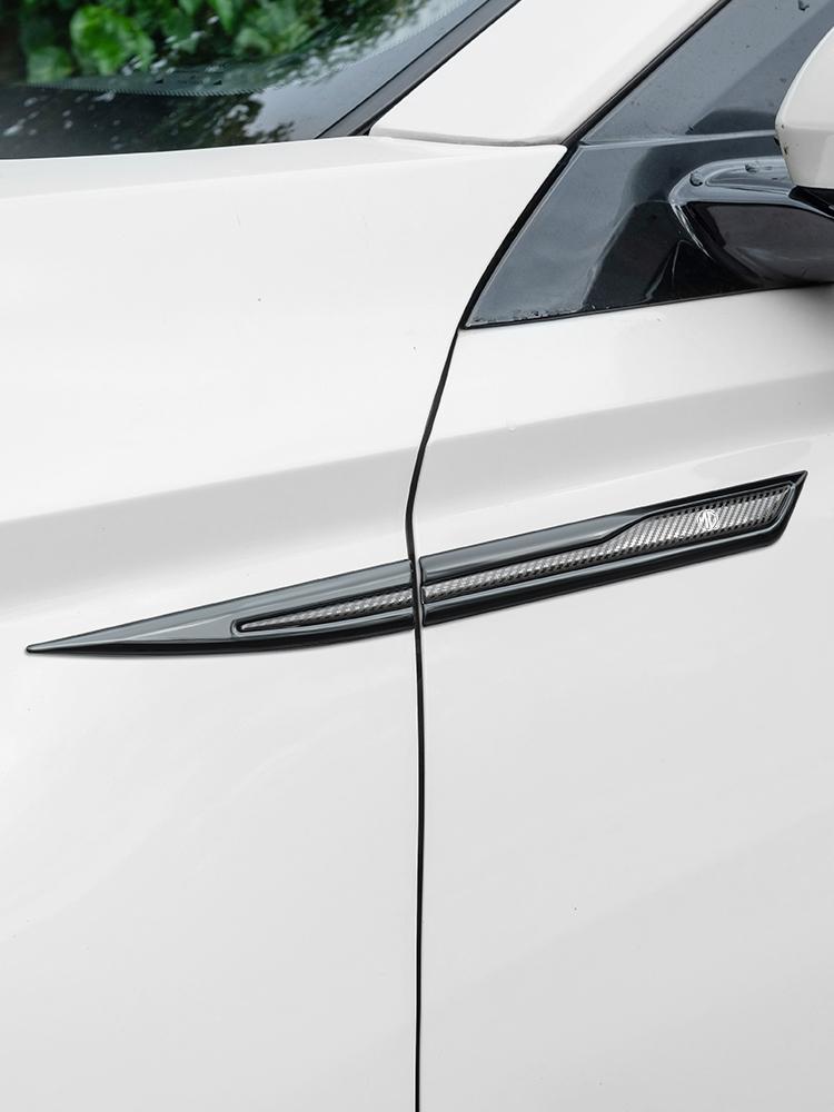 For MG ZS HS GT HECTOR MG3 MG5 MG6 MG7 2pcs Auto Door Fender Side Blade Badge Car Body Anti Scratch Metal Sticker io8