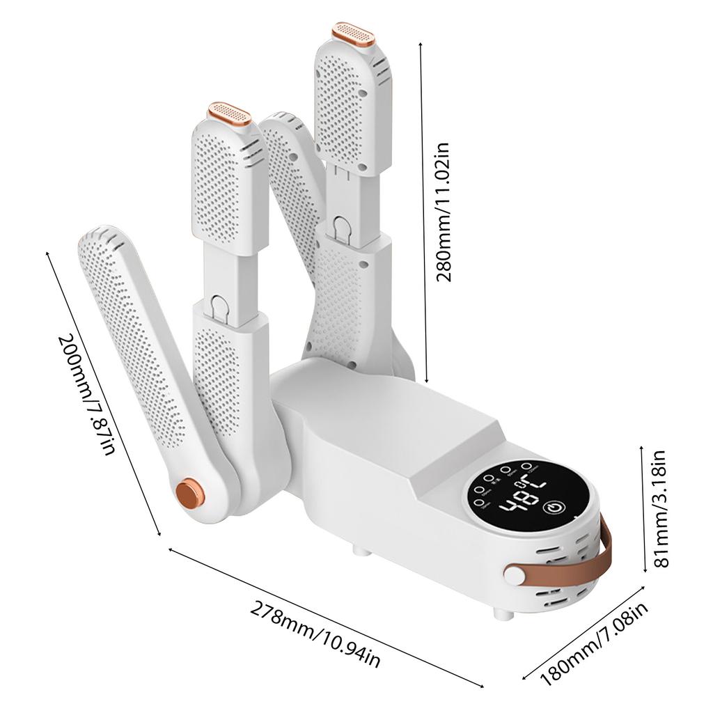 Boot Dryer with Dual V Rack Telescopic Shoe Dryer Touch Screen Deodorizer Intelligent Temperature