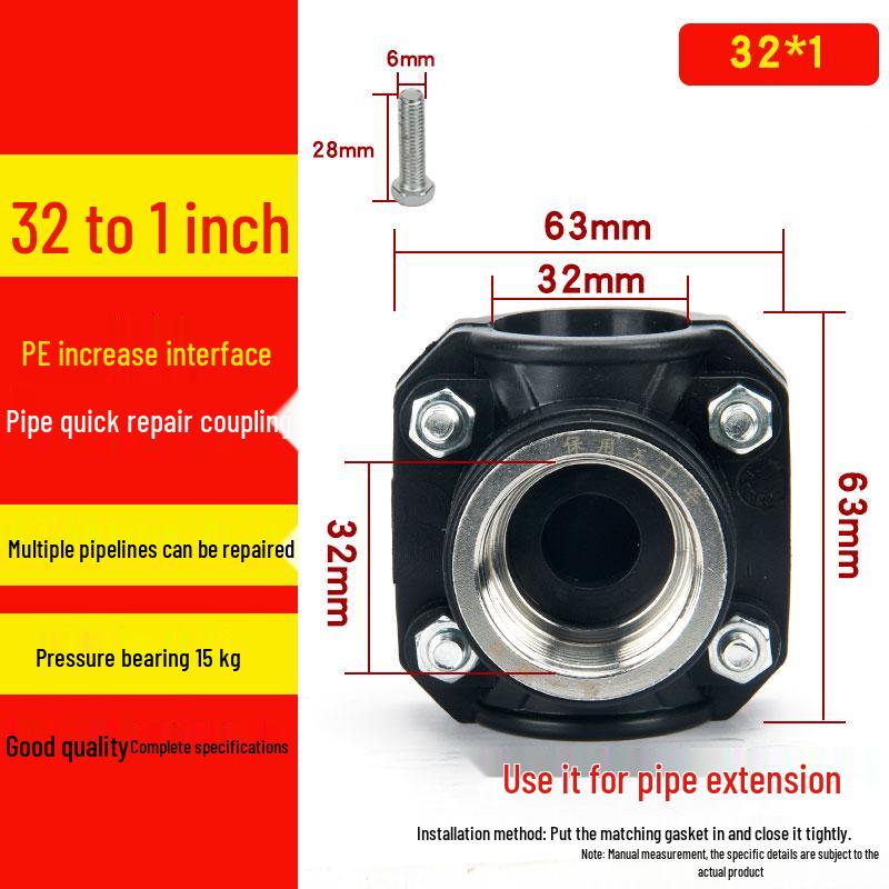 Нержавеющая сталь ПЭ внутренняя резьба переходник 25-110: Быстроразъемные седла для распределения воды и фитинги для аварийного ремонта