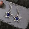 Серьги в форме звезды со стразами, модные, милые, стильные, для женщин, для свиданий, аксессуары, висячие серьги, подарки