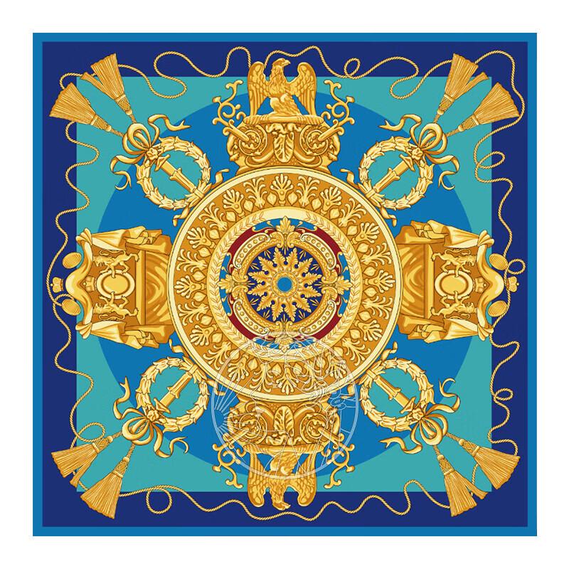 Aurora Golden Age 100% Mulberry Silk Scarf 90x90cm