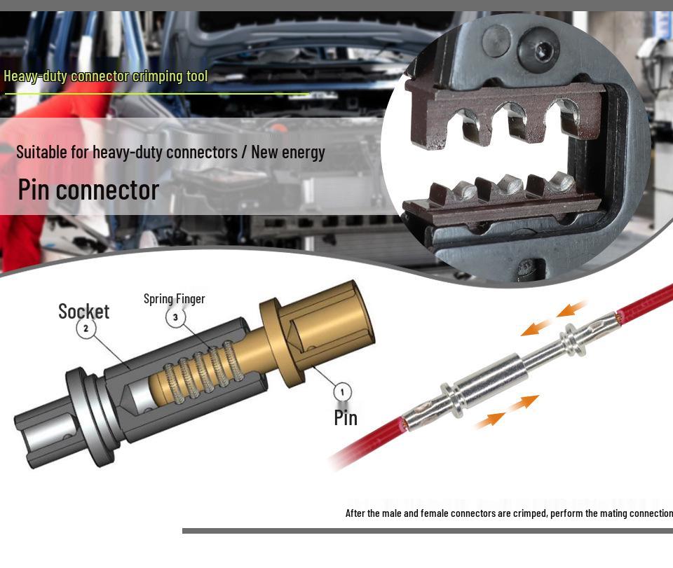 Aviation Plug Pin/New Energy Photovoltaic Terminal Crimping Pliers with High Precision Ratchet Jaws YEFYM.