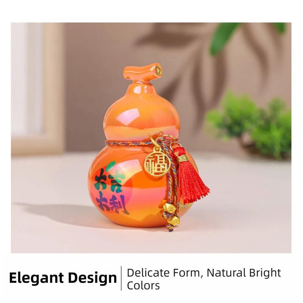 Portable Mini Gourd Statue Chinese Style Gourd Car Ornaments Gift Home Decoration Desk Decorations
