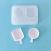 Miniature Food Silicone Mold  Dessert Tray Plate UV Resin Molds Dollhouse Accessories Kitchen Baking Tool Craft