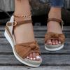 Women Fashion Platform Sandals 2024 Summer Peep Toe Wedges Gladiator Sandals Woman Non Slip Thick Soled Beach Shoes Plus Size 43