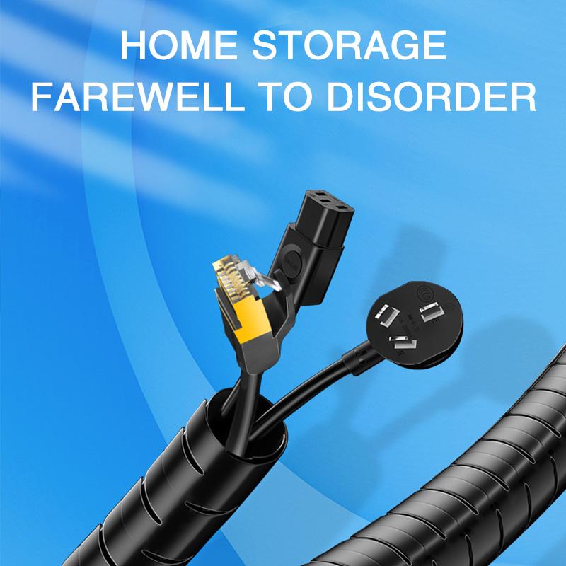 1,5/2 м 10/16 мм гибкий спиральный кабельный органайзер трубка для хранения шнура протектор управления кабельным катушкой настольный аксессуар для аккуратного хранения кабеля