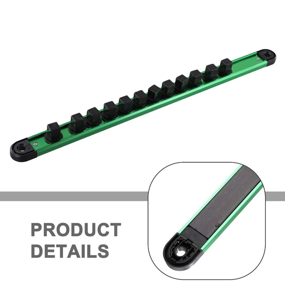 Adjustable Socket Storage Rack 1/4 3/8 1/2 Inch Socket Clip Rail Holder Magnetic Socket Organizer