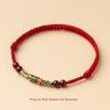Ремешок для переноски Женский браслет из красной веревки с удачным кои Год рождения Дракона Мужской браслет на ногу из киновари с бусинами на удачу Цепочка на ногу Подарок