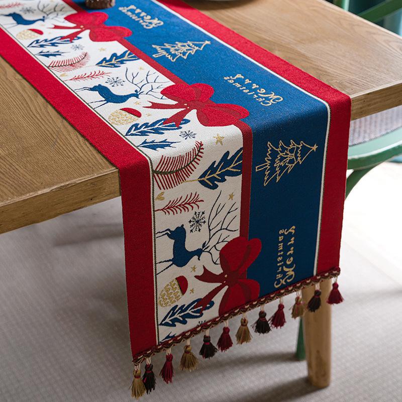 1 шт. Праздничные узоры Рождественская дорожка для стола 35*160 см с Санта-елкой Снеговик крышка стола